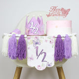 Maxbell Half Birthday High Chair Banner Creative for Theme Party Supplies Boys Girls Only Banner