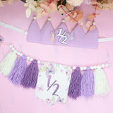 Maxbell Half Birthday High Chair Banner Creative for Theme Party Supplies Boys Girls With Hat