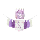 Maxbell Half Birthday High Chair Banner Creative for Theme Party Supplies Boys Girls With Hat