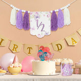 Maxbell Half Birthday High Chair Banner Creative for Theme Party Supplies Boys Girls With Hat and Plug