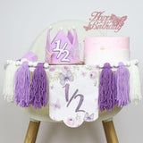 Maxbell Half Birthday High Chair Banner Creative for Theme Party Supplies Boys Girls With Hat and Plug