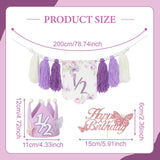 Maxbell Half Birthday High Chair Banner Creative for Theme Party Supplies Boys Girls With Hat and Plug