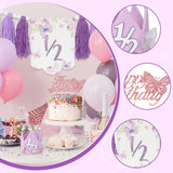Maxbell Half Birthday High Chair Banner Creative for Theme Party Supplies Boys Girls With Hat and Plug