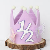 Maxbell Half Birthday High Chair Banner Creative for Theme Party Supplies Boys Girls With Hat and Plug