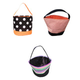Maxbell Halloween Candy Basket Empty Halloween Decoration Lightweight Storage Basket White Dots