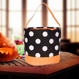 Maxbell Halloween Candy Basket Empty Halloween Decoration Lightweight Storage Basket White Dots