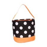 Maxbell Halloween Candy Basket Empty Halloween Decoration Lightweight Storage Basket White Dots