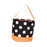 Maxbell Halloween Candy Basket Empty Halloween Decoration Lightweight Storage Basket White Dots