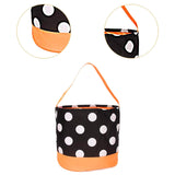 Maxbell Halloween Candy Basket Empty Halloween Decoration Lightweight Storage Basket White Dots