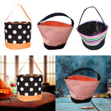 Maxbell Halloween Candy Basket Empty Halloween Decoration Lightweight Storage Basket White Dots