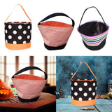 Maxbell Halloween Candy Basket Empty Halloween Decoration Lightweight Storage Basket White Dots