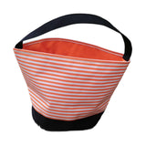 Maxbell Halloween Candy Basket Empty Halloween Decoration Lightweight Storage Basket Orange stripes