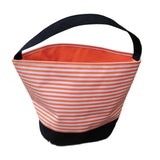 Maxbell Halloween Candy Basket Empty Halloween Decoration Lightweight Storage Basket Orange stripes