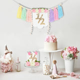 Maxbell Half Birthday Highchair Banner Backdrop Decor for Photo Prop Gift Boys Girls Pink No Hat