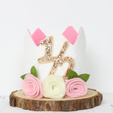 Maxbell Half Birthday Highchair Banner Backdrop Decor for Photo Prop Gift Boys Girls Pink No Hat