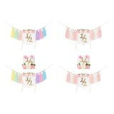 Maxbell Half Birthday Highchair Banner Backdrop Decor for Photo Prop Gift Boys Girls Pink No Hat