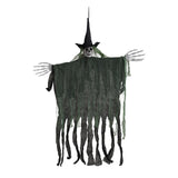 Maxbell Hanging Halloween Skeleton Decoration Flying for Porch Courtyard green
