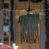 Maxbell Hanging Halloween Skeleton Decoration Flying for Porch Courtyard green