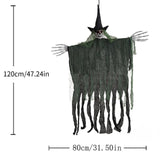 Maxbell Hanging Halloween Skeleton Decoration Flying for Porch Courtyard green