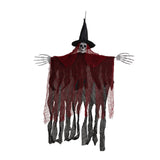 Maxbell Hanging Halloween Skeleton Decoration Flying for Porch Courtyard red