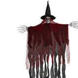Maxbell Hanging Halloween Skeleton Decoration Flying for Porch Courtyard red