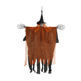Maxbell Hanging Halloween Skeleton Decoration Flying for Porch Courtyard orange