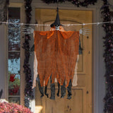 Maxbell Hanging Halloween Skeleton Decoration Flying for Porch Courtyard orange