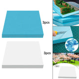 Maxbell 3Pcs Foam Slab Sheets DIY DIY Material for Carving Architecture Fairy Garden blue