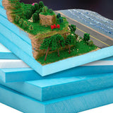 Maxbell 3Pcs Foam Slab Sheets DIY DIY Material for Carving Architecture Fairy Garden blue
