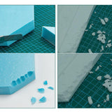 Maxbell 3Pcs Foam Slab Sheets DIY DIY Material for Carving Architecture Fairy Garden blue
