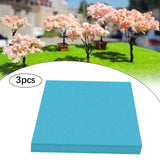 Maxbell 3Pcs Foam Slab Sheets DIY DIY Material for Carving Architecture Fairy Garden blue