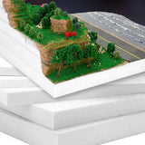 Maxbell 3Pcs Foam Slab Sheets DIY DIY Material for Carving Architecture Fairy Garden white