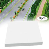 Maxbell 3Pcs Foam Slab Sheets DIY DIY Material for Carving Architecture Fairy Garden white