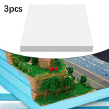 Maxbell 3Pcs Foam Slab Sheets DIY DIY Material for Carving Architecture Fairy Garden white