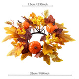 Maxbell Candle Ring Gifts Fall Artificial Wreaths for Dining Room Farmhouse Festival