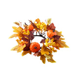 Maxbell Candle Ring Gifts Fall Artificial Wreaths for Dining Room Farmhouse Festival