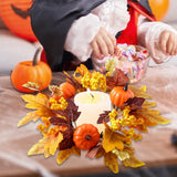 Maxbell Candle Ring Gifts Fall Artificial Wreaths for Dining Room Farmhouse Festival