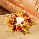 Maxbell Candle Ring Gifts Fall Artificial Wreaths for Dining Room Farmhouse Festival