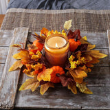 Maxbell Candle Ring Gifts Fall Artificial Wreaths for Dining Room Farmhouse Festival