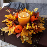 Maxbell Candle Ring Gifts Fall Artificial Wreaths for Dining Room Farmhouse Festival
