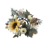 Maxbell Candle Ring Rustic Decorative Fall Garland for Living Room Tabletop Festival