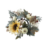 Maxbell Candle Ring Rustic Decorative Fall Garland for Living Room Tabletop Festival
