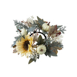 Maxbell Candle Ring Rustic Decorative Fall Garland for Living Room Tabletop Festival