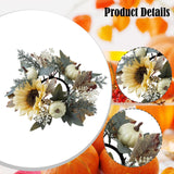 Maxbell Candle Ring Rustic Decorative Fall Garland for Living Room Tabletop Festival