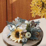 Maxbell Candle Ring Rustic Decorative Fall Garland for Living Room Tabletop Festival