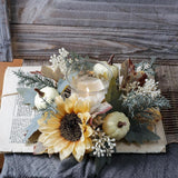 Maxbell Candle Ring Rustic Decorative Fall Garland for Living Room Tabletop Festival