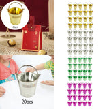 Maxbell 20Pcs Small Candy Buckets Party Supplies Birthday Decor Modern Snack Buckets Gold