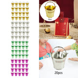 Maxbell 20Pcs Small Candy Buckets Party Supplies Birthday Decor Modern Snack Buckets Gold
