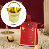 Maxbell 20Pcs Small Candy Buckets Party Supplies Birthday Decor Modern Snack Buckets Gold