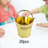 Maxbell 20Pcs Small Candy Buckets Party Supplies Birthday Decor Modern Snack Buckets Gold